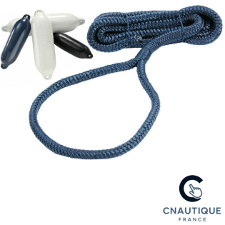 Bout pour pare-battage avec oeillet - ø 6 mm - BLEU