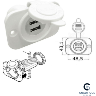 DOUBLE USB SOCKET WITH PANEL