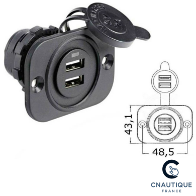 DOUBLE PRISE USB AVEC PANNEAU