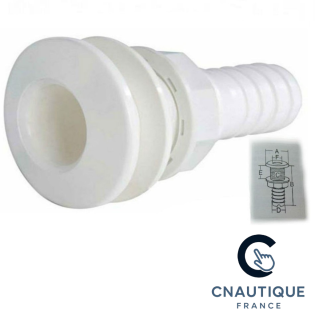 PASSAGGIO SCARICO ABS BIANCO 25 MM