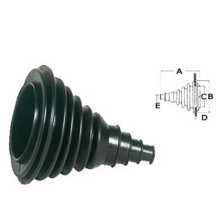 SOFFIETTO PASSACAVO - GOMMA NERA - 100 MM ESTERNO