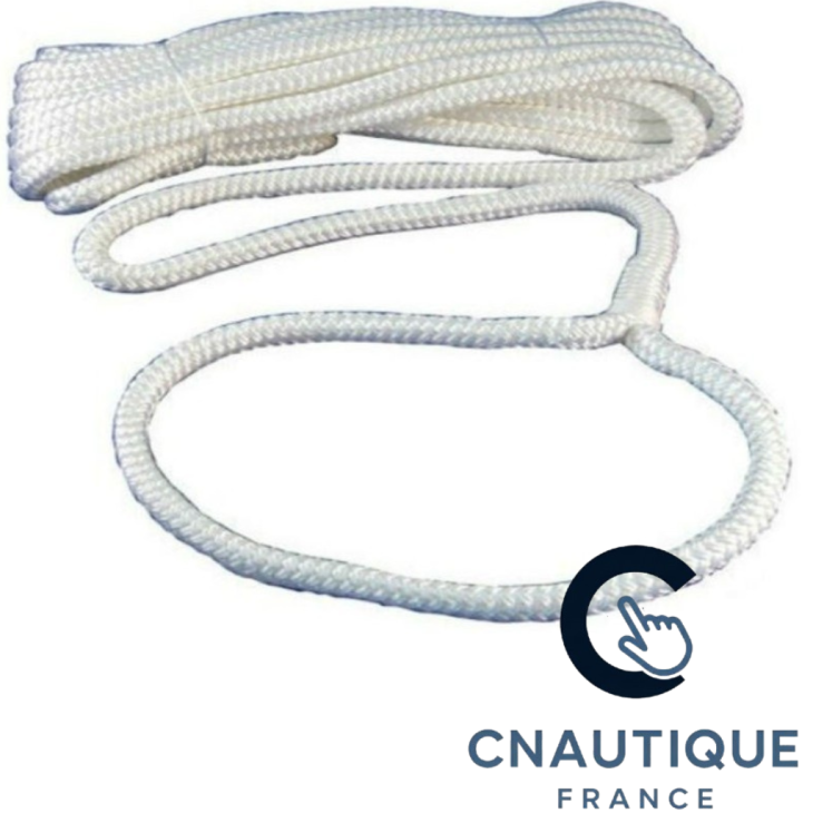 ø 12 MM 7 M WHITE - MOORING LINE WITH EYE - ROPE