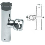 30 - 35 MM – Clamp-On Stainless Steel Fishing Rod Holder