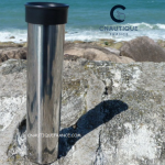 PORTE CANNE A PECHE EN INOX A PLAQUER