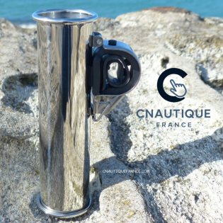 Stainless steel fishing rod holder for balcony mounting