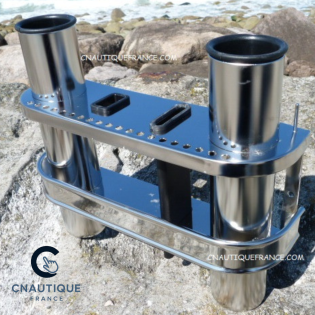 STAINLESS STEEL ROD HOLDER - 2 RODS
