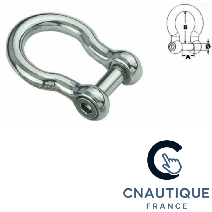 Maniglione in acciaio inox con perno esagonale