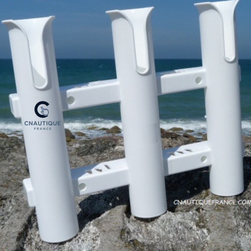 SUPPORT TRIPLO PER CANNE IN PLASTICA