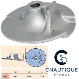 ANODE PLAQUE EMBASE 200 - 350 CV 4T 6AW F200 F350 YAMAHA