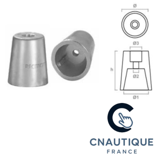 RADICE 22 - 25 MM ZINC SHAFT ANODE