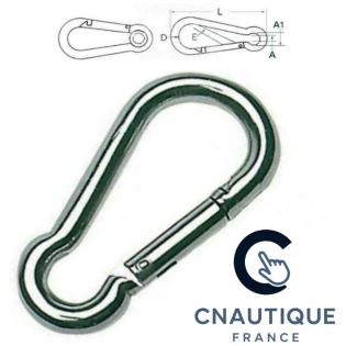 MOSCHETTONE SENZA OCCHIELLO - ACCIAIO INOX LUCIDATO