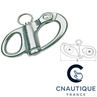 Moschettone a sgancio rapido con anello in acciaio inox