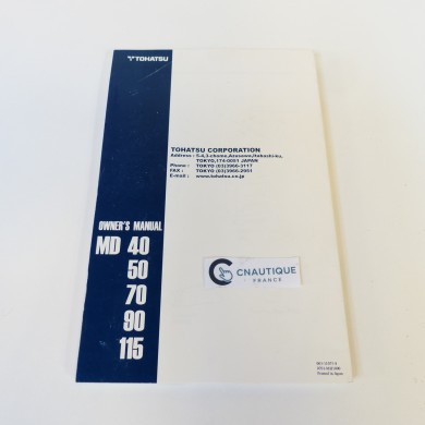 TOHATSU MD40 MD50 MD70 MD90 MD115 OWNER'S MANUAL