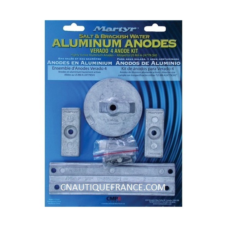 KIT ANODES ADAPTABLE MERCURY VERADO 4 - OPTIMAX
