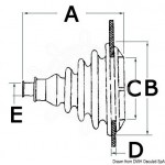 SOUFFLET PASSE CABLE - caoutchouc noir - 10 mm extérieur