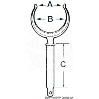 DAME DE NAGE LAITON CHROME