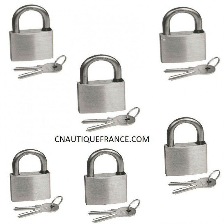 CADENAS 30MM TOUT INOX - LOT DE 5
