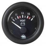 VOLTMETER BLACK 9 - 17 VOLTS