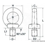 ANNEAU INOX FILETE MALE - 16 MM