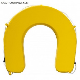 Bouée bateau fer à cheval jaune