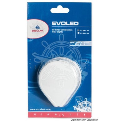 Feu de navigation LED - bicolore 225° - ABS blanc