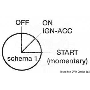 Clé de contact étanche 3 positions - 15A