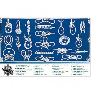 TABLEAU NŒUDS MARINS - ADHÉSIF 16 X 24 CM