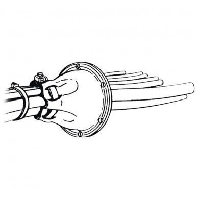 PASSE CÂBLES OUVERT PVC - Ø 105 MM - BLANC