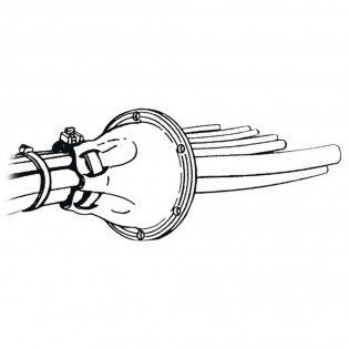 PASSACAVI APERTO IN PVC BIANCO Ø 105 MM