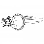 PASSE CÂBLES OUVERT PVC - Ø 105 MM - BLANC