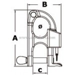 MOUSQUETON POUR SKI NAUTIQUE INOX ø 22.3 MM
