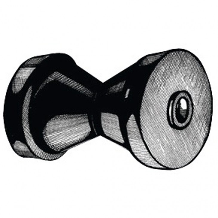 ROULEAU CENTRAL ø 80 X 130 MM - AXE 16 MM