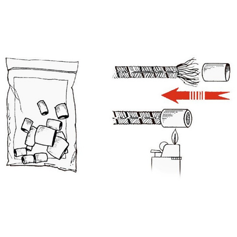 Embouts d'amarre plastique thermorétractable