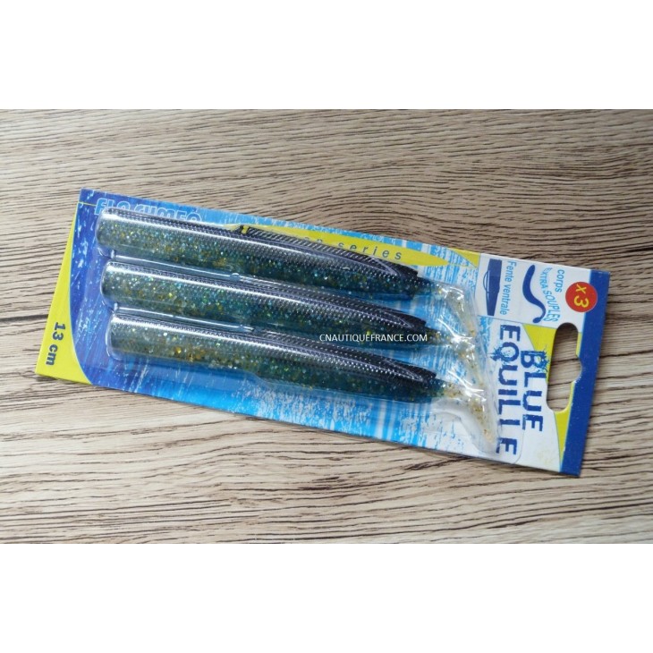 13 cm - 3 Blue Equille - Eperlan - Corps extra souple