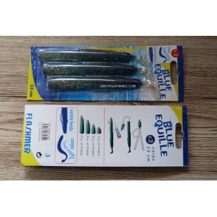 13 cm - 3 Blue Equille - Eperlan - Corps extra souple