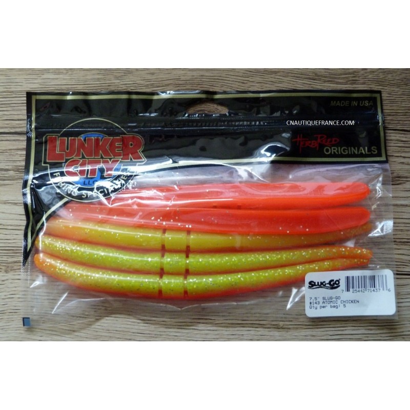 7.5" ATOMIC CHICKEN SLUG-GO - PAR 5 - Leurre souple