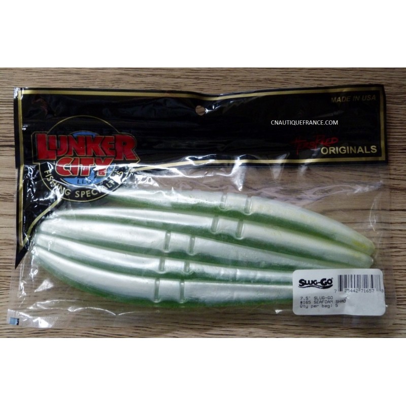 7.5" SEAFOAM SHAD SLUG-GO - PAR 5 - Leurre souple