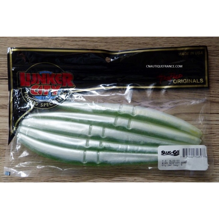 7.5" SEAFOAM SHAD SLUG-GO - PAR 5 - Leurre souple