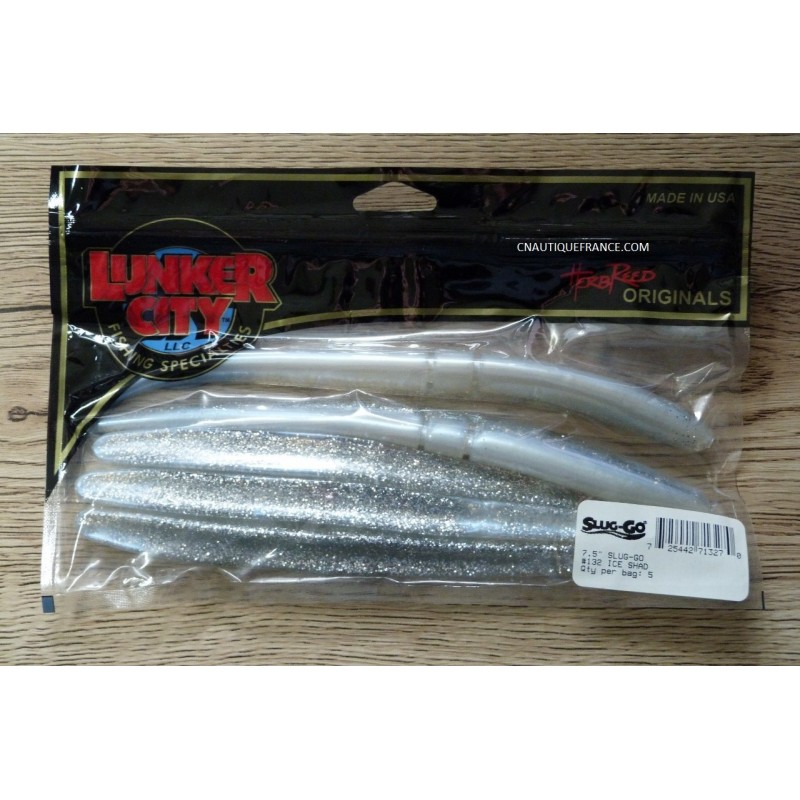 7.5" ICE SHAD SLUG-GO - PAR 5 - Leurre souple LUNKER CITY