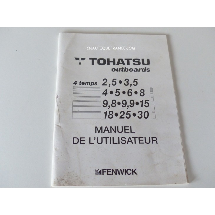 2.5 - 30 CV 4T - MANUEL D'UTILISATION TOHATSU