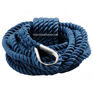 CORDAGE - BOSSE D' AMARRAGE - 24MM - 15M - BLEU