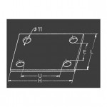 100 X 50 MM - PLAQUETTE D'ASSEMBLAGE 4 TROUS