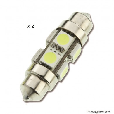 44 MM - 2 AMPOULES NAVETTE LED 180 LUMENS