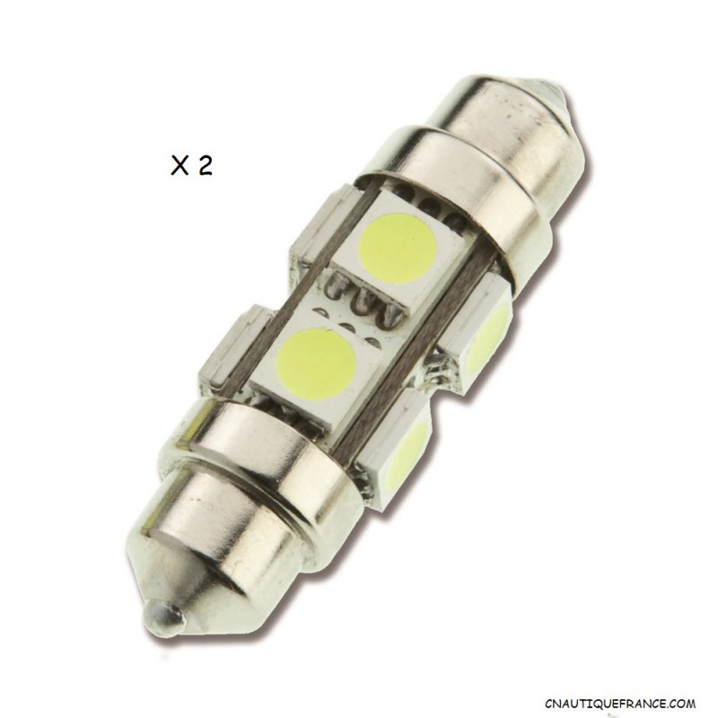 44 MM - 2 AMPOULES NAVETTE LED 180 LUMENS