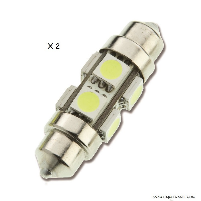 31 MM - 2 AMPOULES NAVETTE LED 60 LUMENS