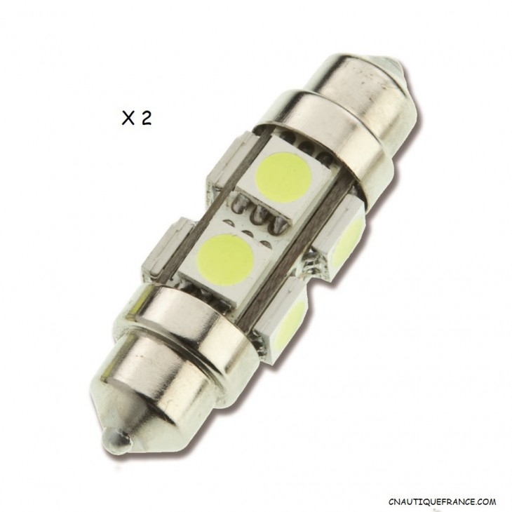 31 MM - 2 AMPOULES NAVETTE LED 60 LUMENS