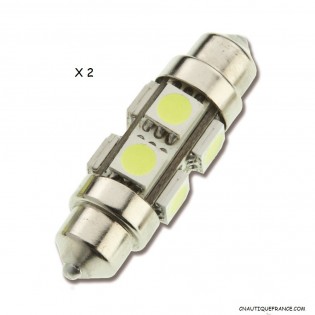31 MM - 2 AMPOULES NAVETTE LED 60 LUMENS