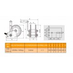 TREUIL MANUEL - 630 KG - TAMBOUR 50 MM