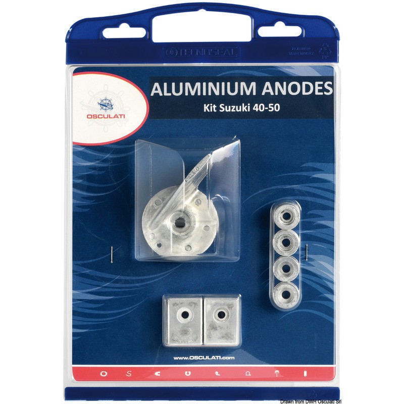 DF40 DF50 - KIT ANODES ALUMINIUM POUR SUZUKI