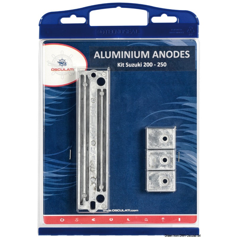 DF200 DF250 - KIT ANODES ALLUMINIUM 200 - 250 CV SUZUKI